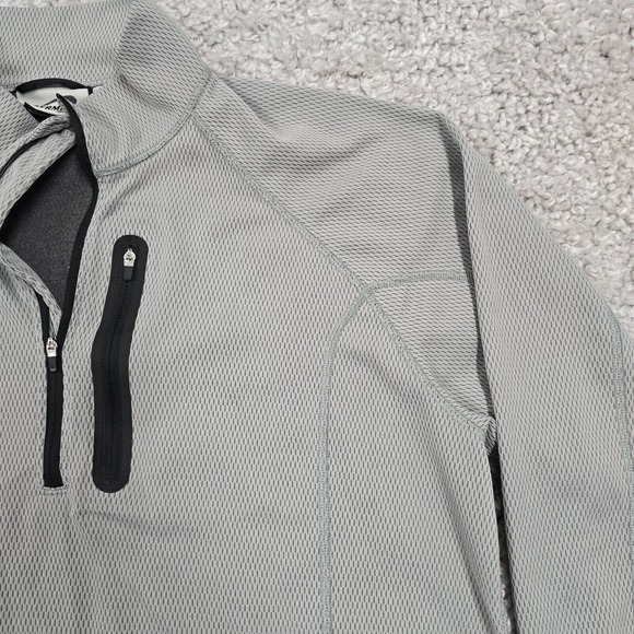 Obermeyer Shirt Men Large Gray 1/4 Zip Long Sleeve Pullover Outdoors Hiking READ - Picture 3 of 11